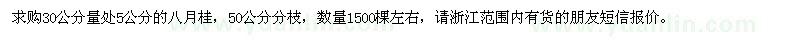 求購30公分量處5公分八月桂