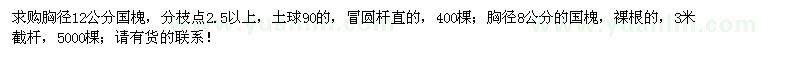 求購胸徑8、12公分國槐