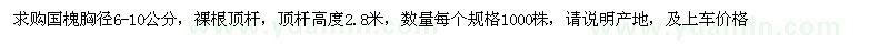 求購(gòu)胸徑6-10公分國(guó)槐
