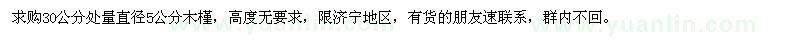 求購30公分處量直徑5公分木槿