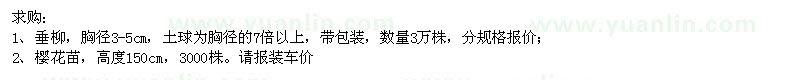 求購垂柳、櫻花