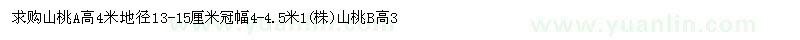 求購山桃