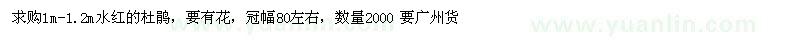 求購(gòu)杜鵑