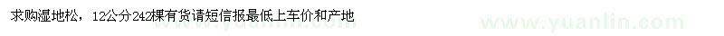 求購12公分濕地松