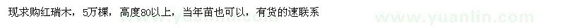 求購紅瑞木