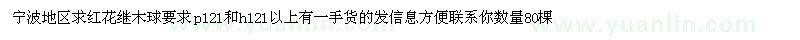 求購(gòu)紅花繼木球