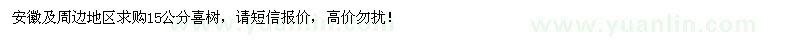 求購15公分喜樹(shù)