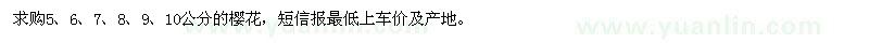 求購5-10公分櫻花