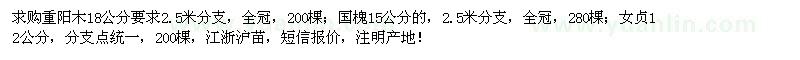 求購(gòu)重陽(yáng)木、國(guó)槐、女貞