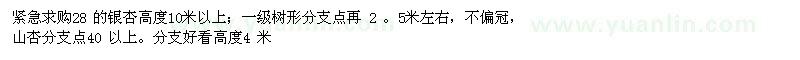 求購銀杏、山杏