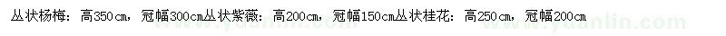 求購(gòu)叢狀楊梅、叢狀紫薇、叢狀桂花 