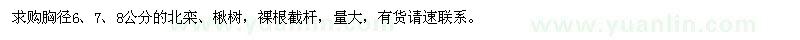 求購北欒、楸樹
