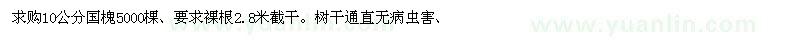 求購10公分國槐
