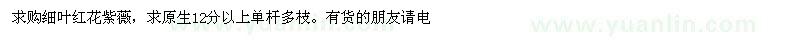 求購細(xì)葉紅花紫薇