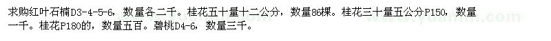 求購紅葉石楠