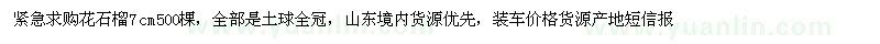 求購7公分花石榴