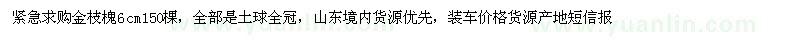 求購6公分金枝槐
