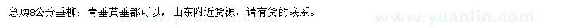 求購8公分垂柳