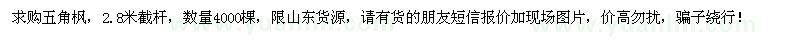 求購(gòu)五角楓