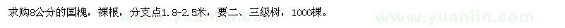 求購8公分國槐