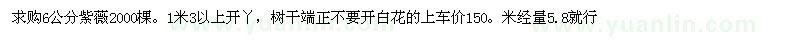 求購6公分紫薇