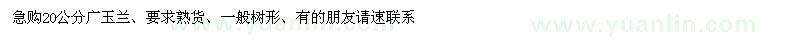 求購20公分廣玉蘭