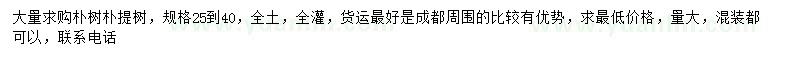 求購25-40公分樸樹