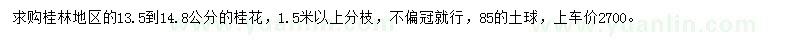 求購(gòu)13.5-14.8公分桂花