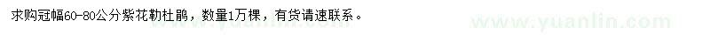 求購冠幅60-80公分紫花勒杜鵑