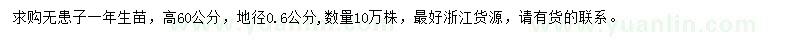 求購(gòu)高60公分無(wú)患子苗