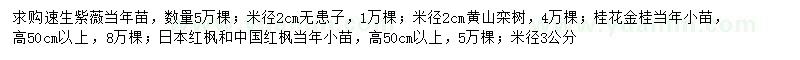 求購(gòu)速生紫薇、無(wú)患子、黃山欒樹(shù)等