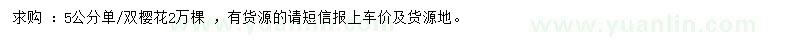 求購(gòu)5公分櫻花