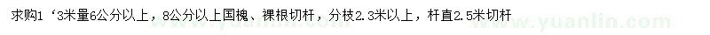 求購(gòu)8公分以上國(guó)槐