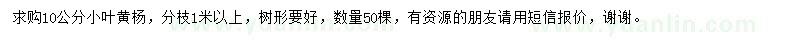 求購10公分小葉黃楊