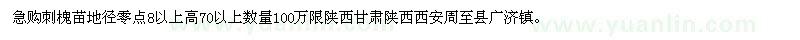 求購(gòu)地徑0.8公分以上刺槐苗