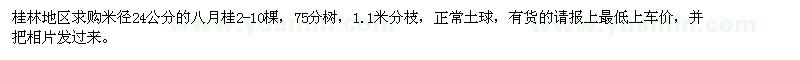 求購米徑24公分八月桂