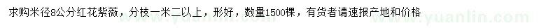 求購米徑8公分紫薇