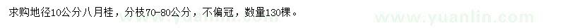 求購地徑10公分八月桂
