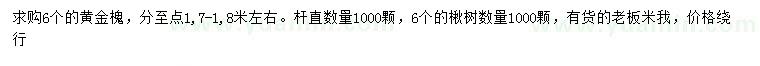 求購(gòu)6公分黃金槐、楸樹