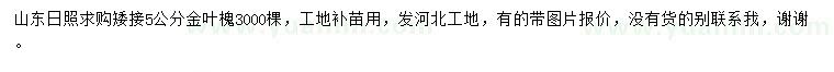 求購5公分金葉槐