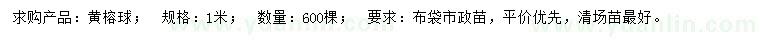 求購(gòu)1米黃榕球