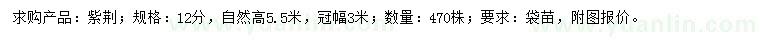 求購12公分紫荊