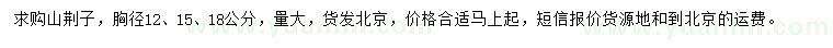 求購胸徑12、15、18公分山荊子