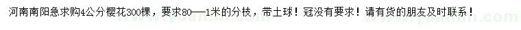 求購4公分櫻花