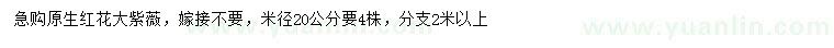 求購米徑20公分紅花大紫薇