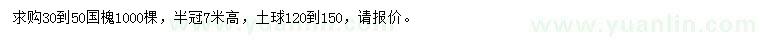 求購30-50公分國槐