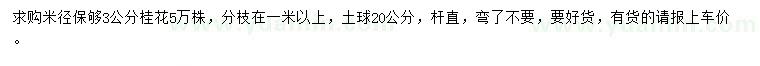 求購(gòu)米徑3公分桂花