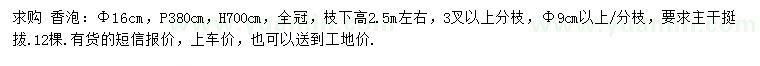 求購16公分香泡