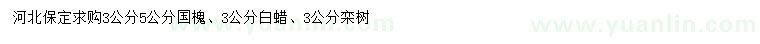 求購國槐、白蠟、欒樹