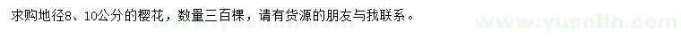 求購地徑8、10公分櫻花